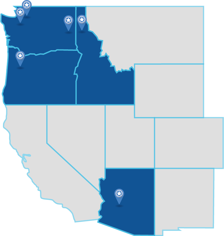 map with ISOutsource locations