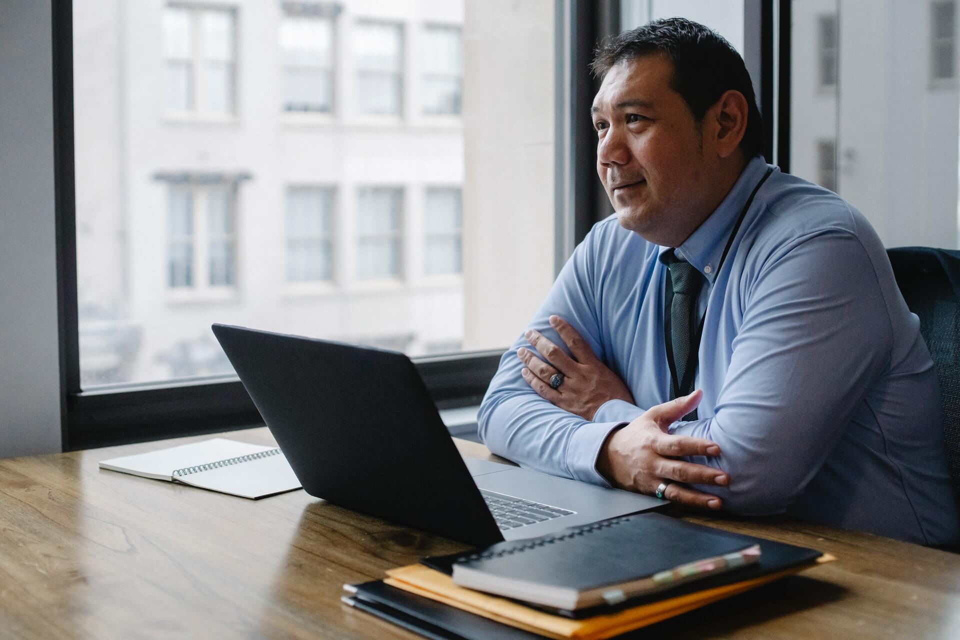 lawyer at desk